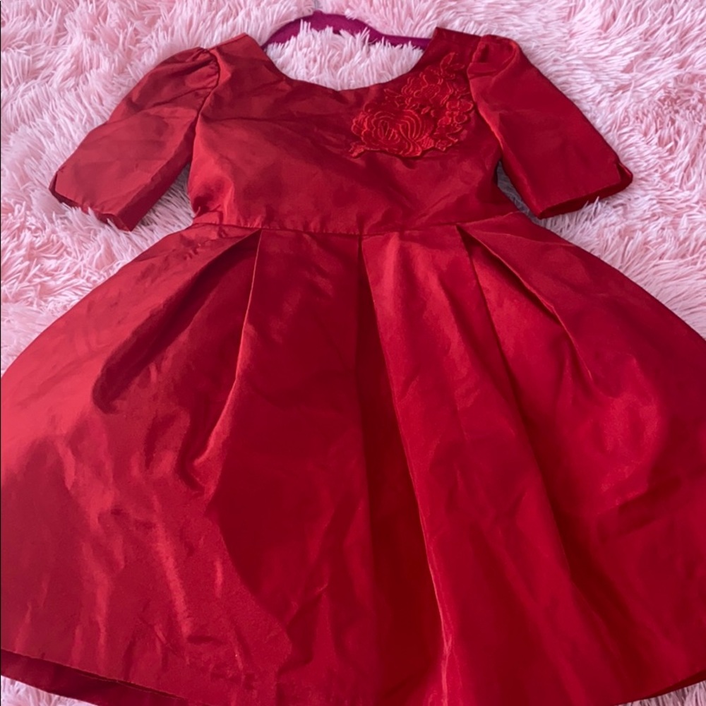 Janie and Jack red satin dress